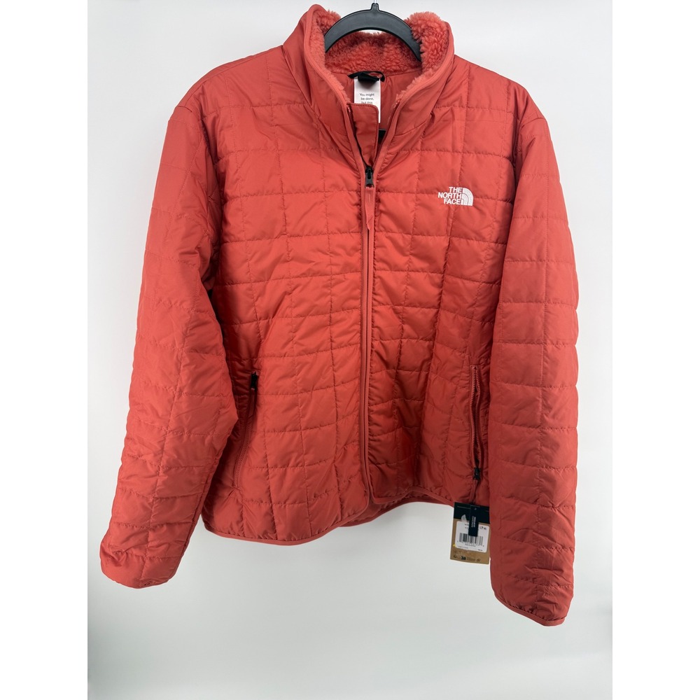 The North Face Junction Insulated Jacket Burnt Orange Fleece Lined NF0A7UJO XL